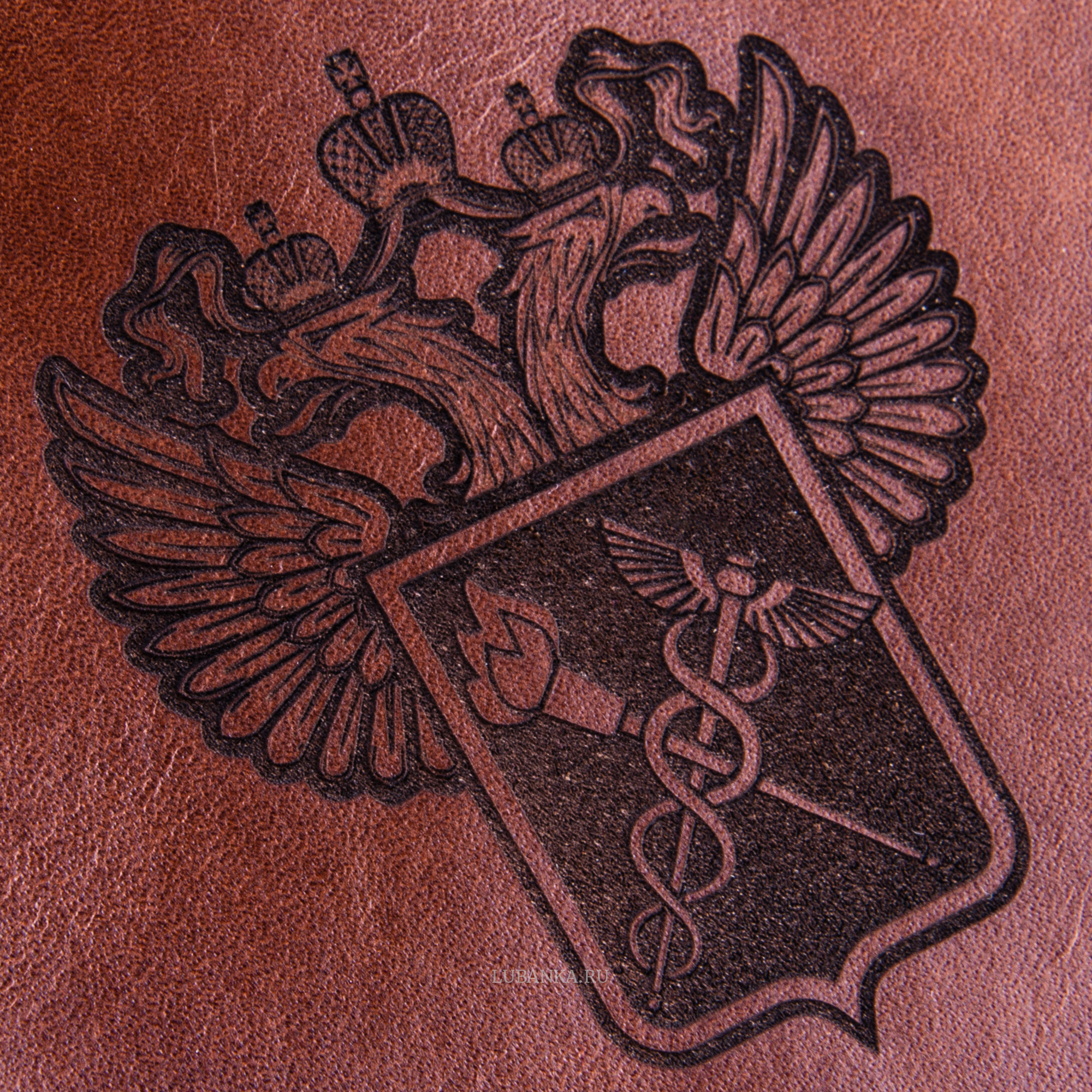 Обложка для паспорта Таможенная Служба коричневая